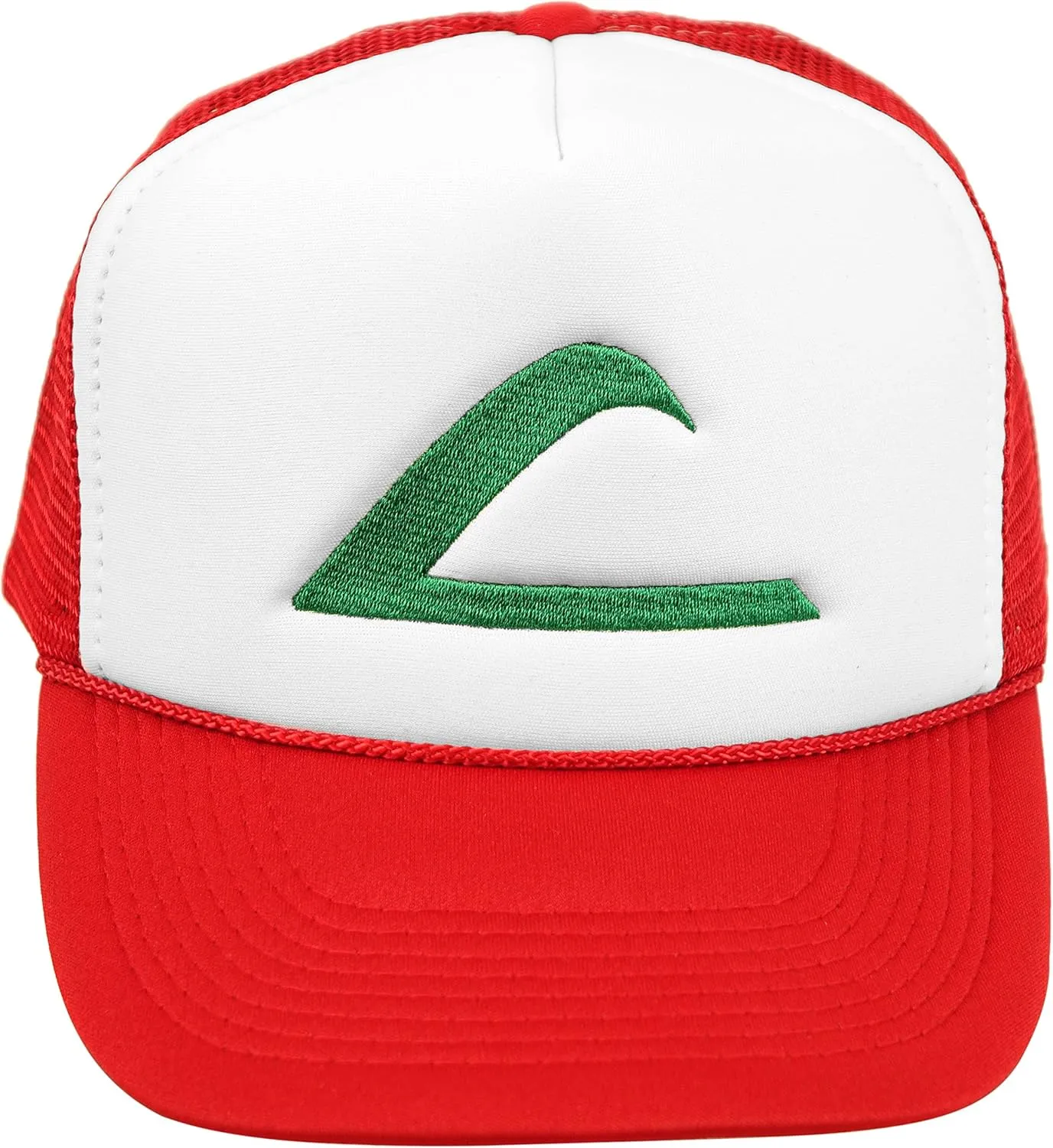 Ash Ketchum Cosplay Hat Mesh Cap with Plastic Snap Closure - Adult & Youth Sizes