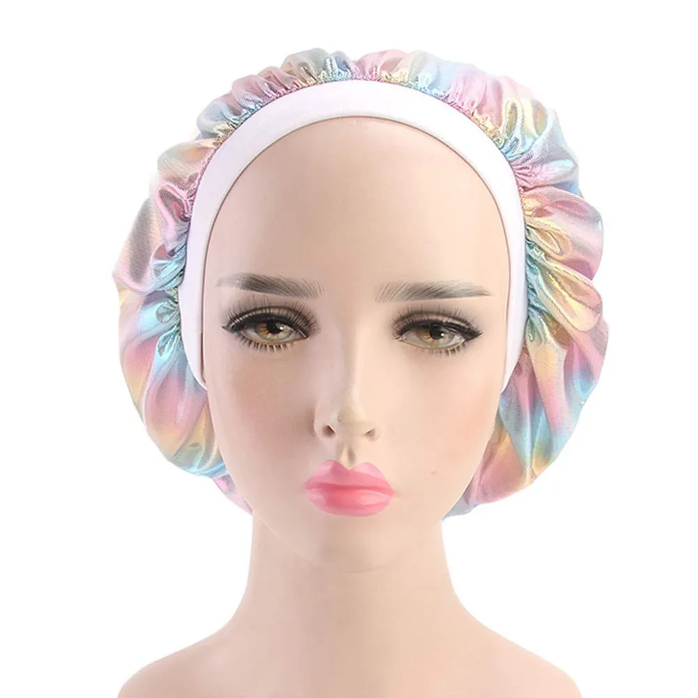 Durags and Bonnets 2pcs/Set for Men Women 360 Wave, Long Tail Silky Doo rag and Turban Sleep Cap
