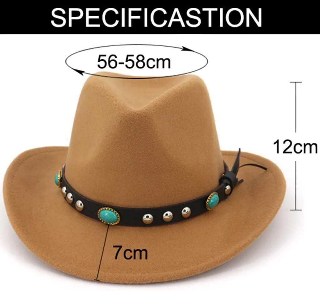 Fedora Hats for Men Women Wide Brim Hat Dress Panama Hats Fall Winter Bowler Hat