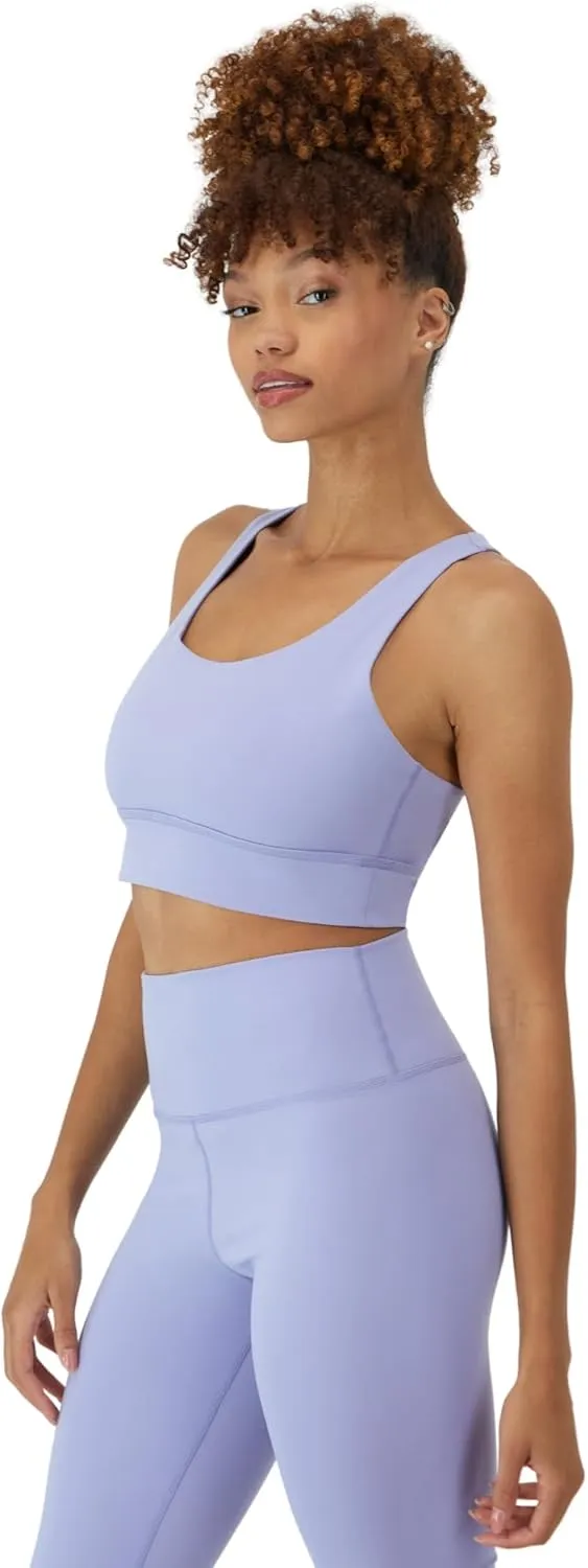 Hanes Sports Bra, Racerback Women, Stretch Pullover Crop Top with Cutout