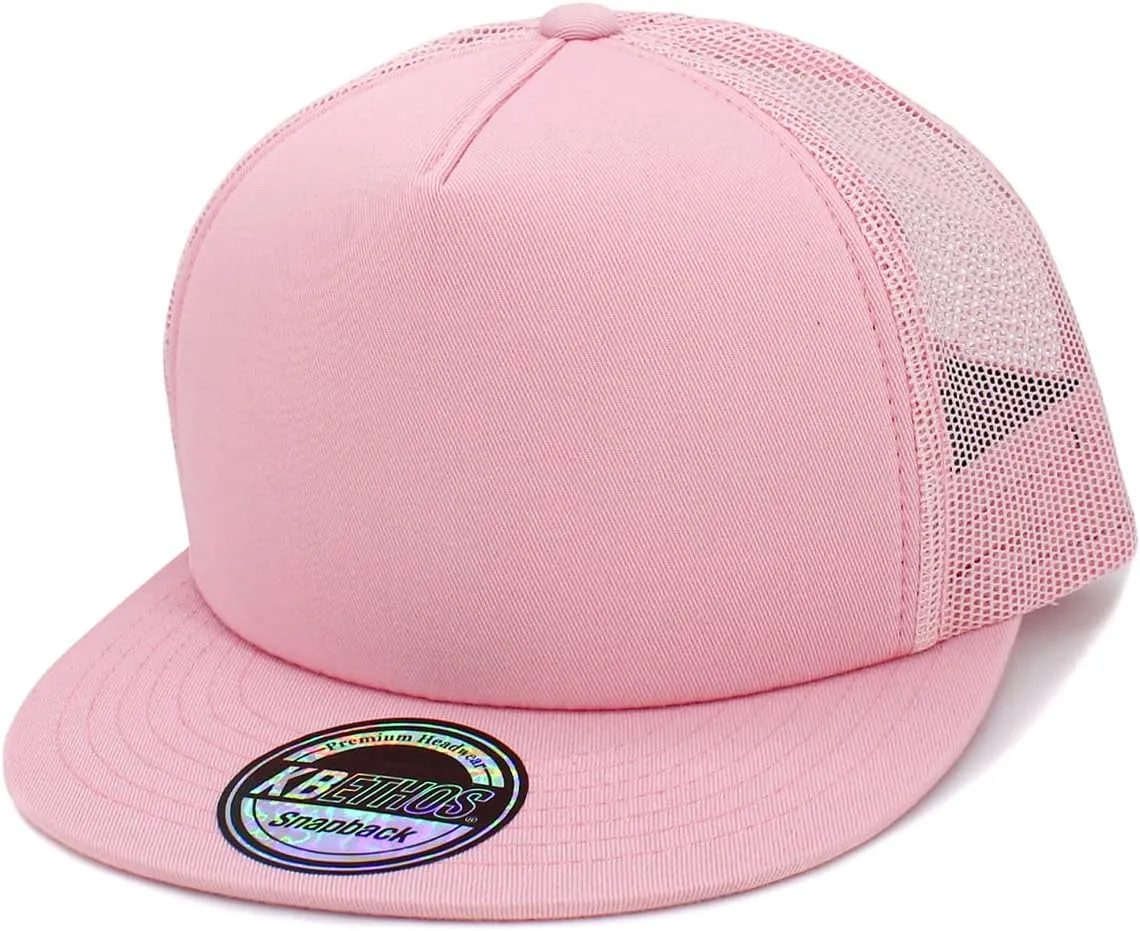 KBETHOS Trucker Foam Front Mesh Cap Classic Cotton Twill Hat with Adjustable Snapback