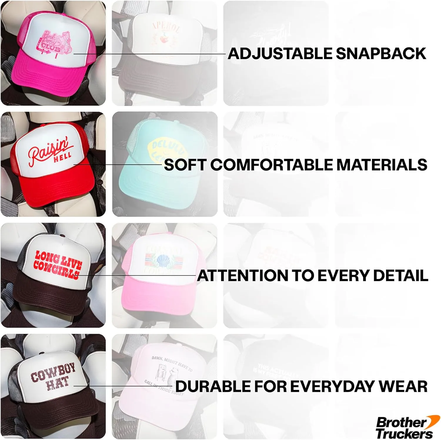 Literally Just A Girl Vintage Trucker Hat | Premium Snapback Baseball Hat for Men & Women