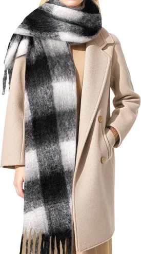 Passionbility Women's Winter Scarfs, Mohair Vintage Scarf for Women and Men, Large Chunky Scarf Cashmere Feel Blanket Wrap