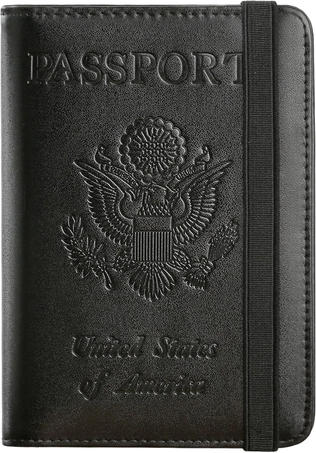 Passport Holder Cover Wallet Travel Essentials RFID Blocking Leather Card Case International Must Haves Travel Accessories for Women Men(101#Black)
