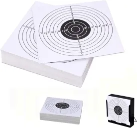 Pop Resin 100 Pack - Air Shot Paper Targets Trap Target - 5.5 by 5.5 - Fits Gamo Cone Traps and Metal Box BB Catcher Target Holder Pellet Trap for Air Rifle/Airsoft Pistol (White)