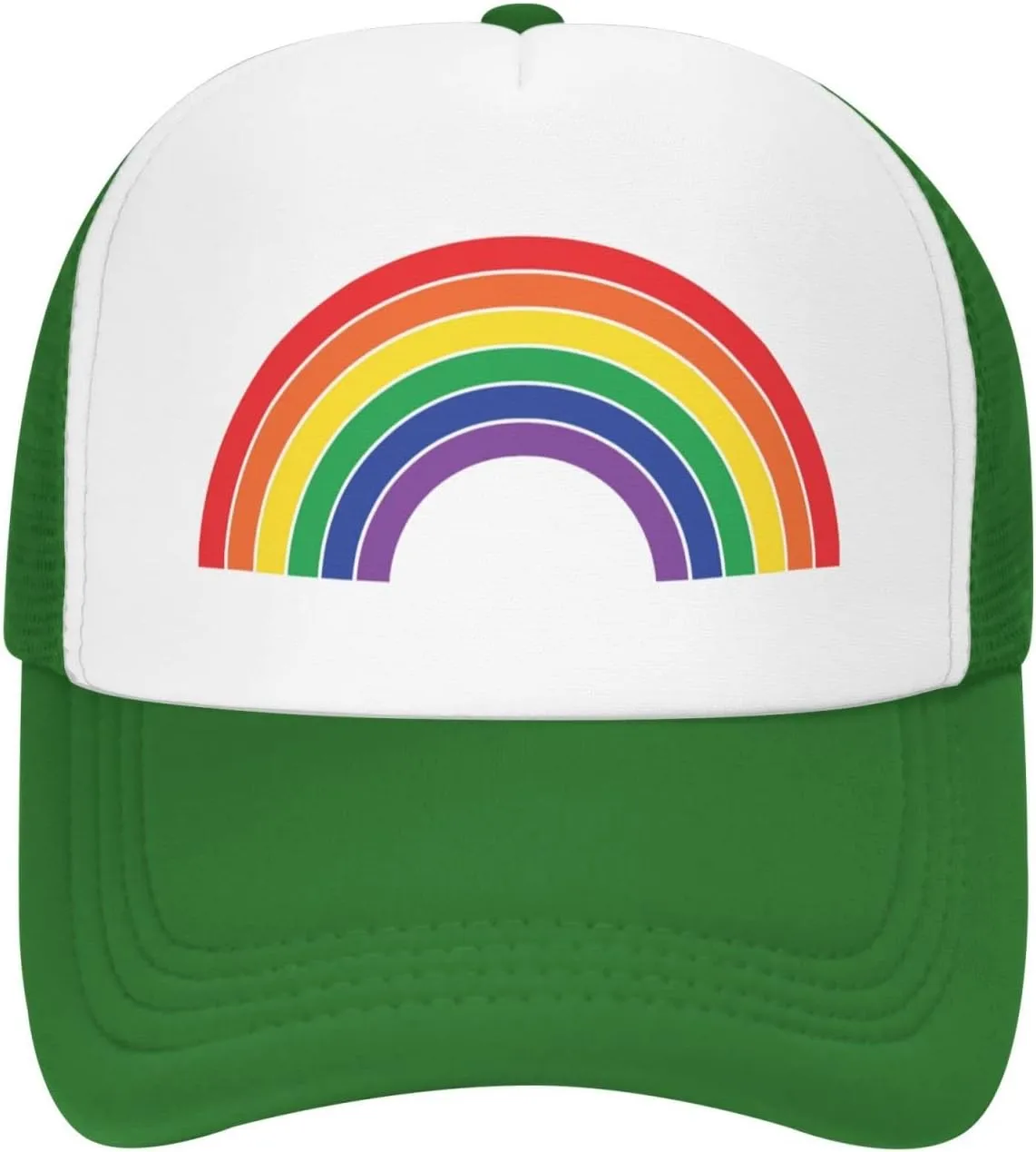 Pride Rainbow Trucker Hat for Men Women, Lesbian Gay Bisexual Transgender LGBT Baseball Cap Mesh Caps