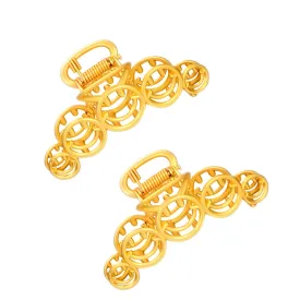 Smiley Face Metal Hair Claw Clips for Women and Girls, Hairpins Non-Slip Hair Clip Thick Hair 2PCS, Smiley Barrettes Prom Hair Accessories Set