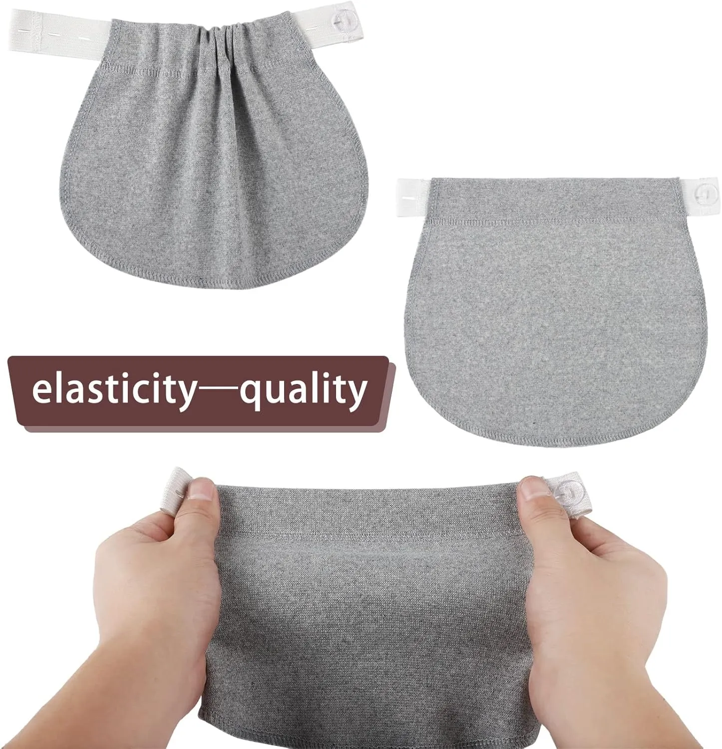 Syhood 6 Pieces Maternity Pants Extender Set Adjustable Waist Extenders Elastic Pant Button Extenders Pregnancy Stretch Band for Women Men