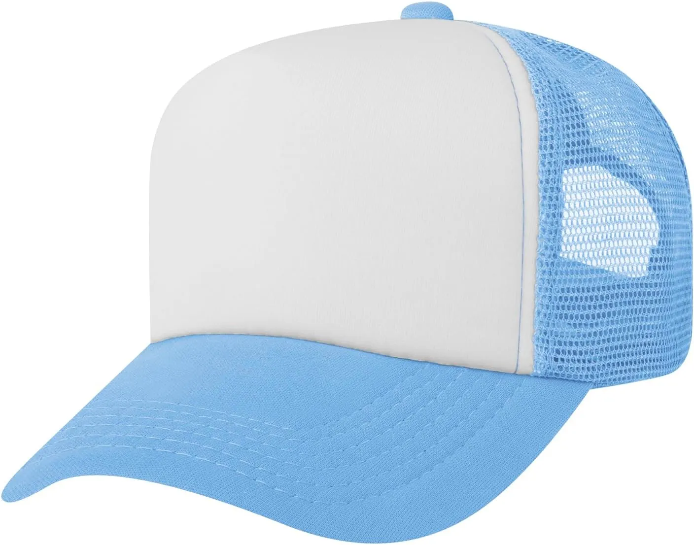 TopTie Kids 5 Panel Trucker Cap Mesh Snapback Hat Foam Front for Boys Girls Aged 3-7 Years Old