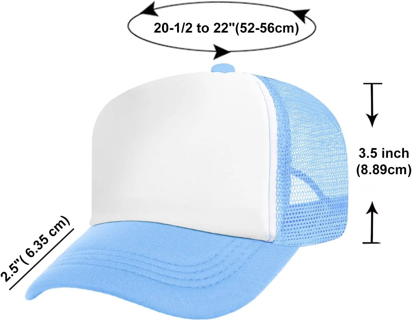 TopTie Kids 5 Panel Trucker Cap Mesh Snapback Hat Foam Front for Boys Girls Aged 3-7 Years Old