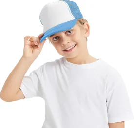 TopTie Kids 5 Panel Trucker Cap Mesh Snapback Hat Foam Front for Boys Girls Aged 3-7 Years Old