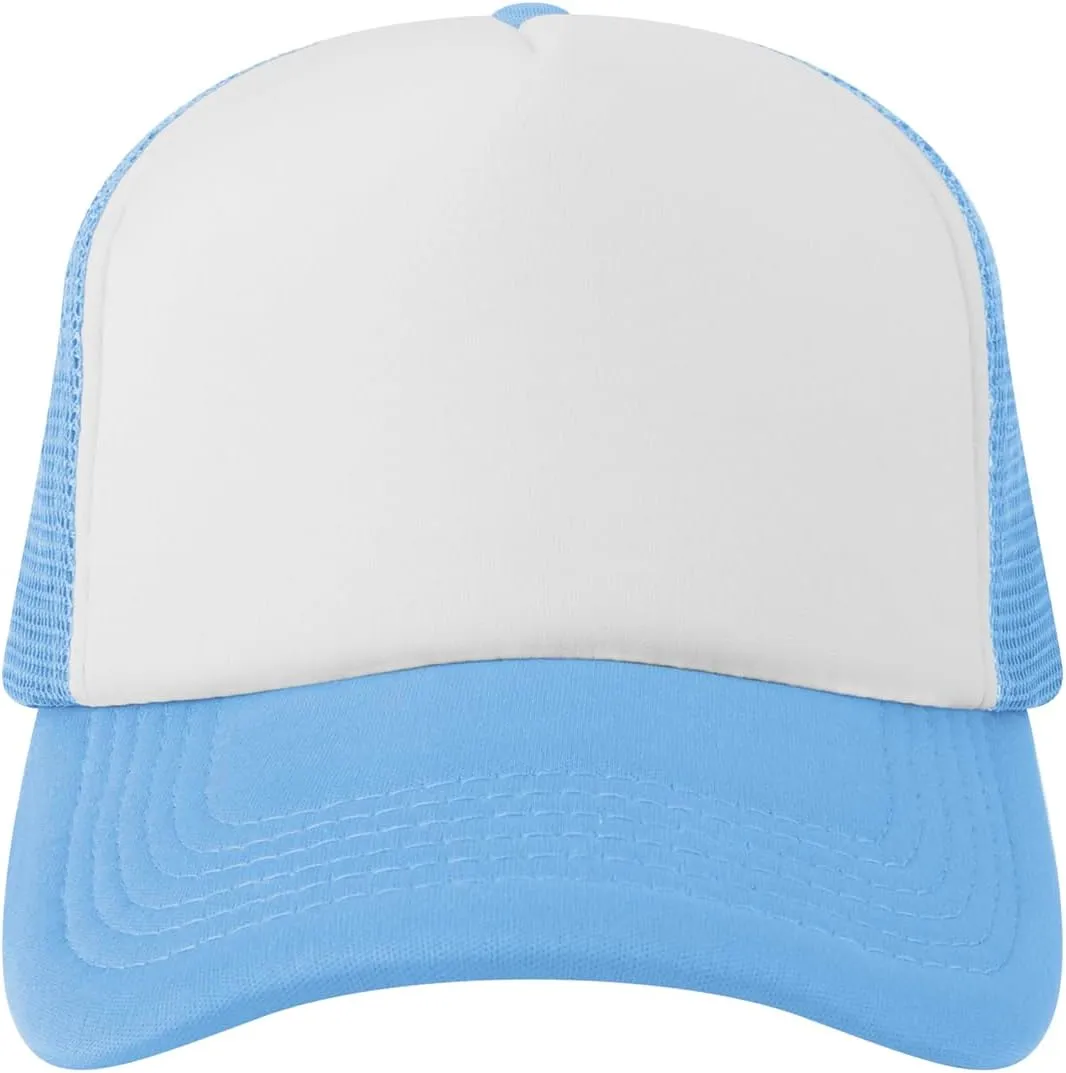 TopTie Kids 5 Panel Trucker Cap Mesh Snapback Hat Foam Front for Boys Girls Aged 3-7 Years Old