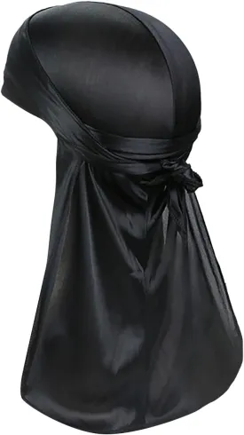 TopTie Silky Durag Headwraps Extra Long Tail Wide Straps for 360 Waves Do Rag