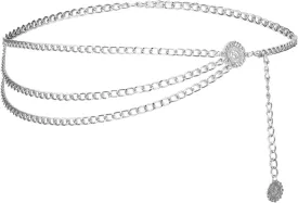 Waist Chain for Women, Adjustable Multilayer Metal Waist Chain Belt Body Link Belts Elegant Jewelry Accessories Body Decorate for Dresses Jeans Trouser