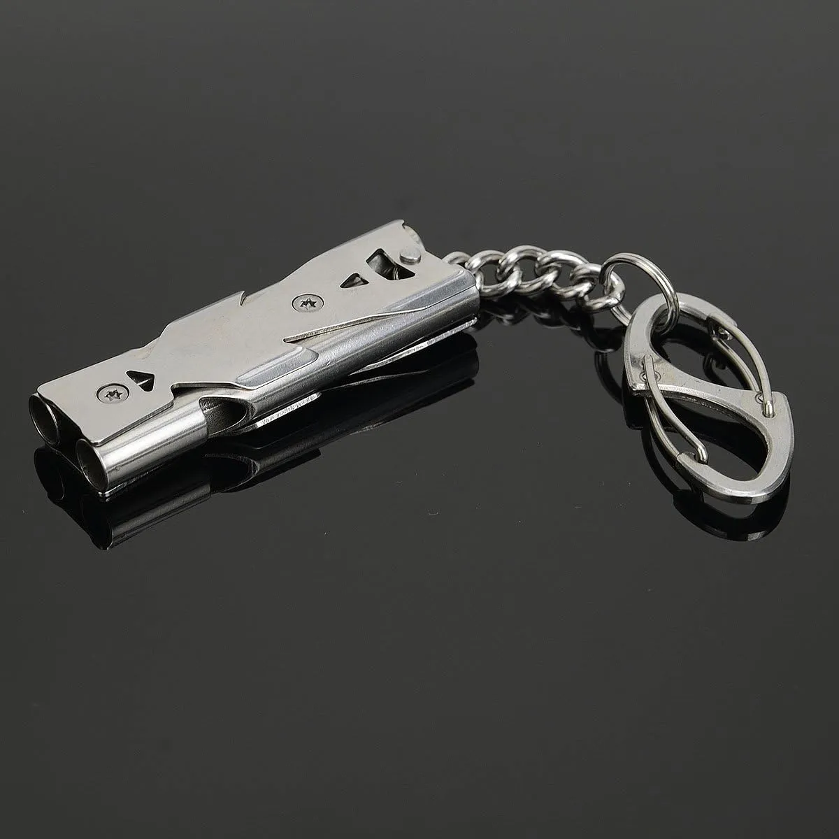 Whistle Emergency Whistles Keychain Rape Whistle Stainless Steel High Decibel Whistles  