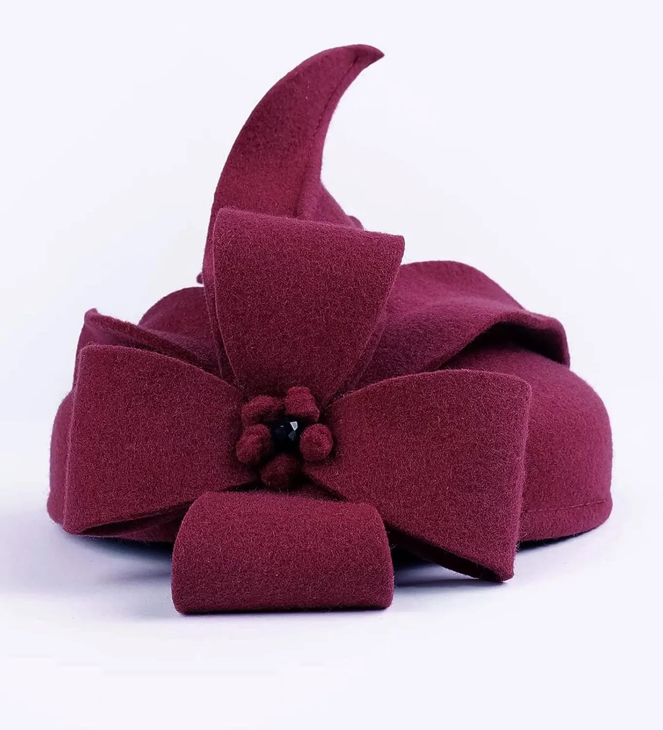 Wool Fascinator Pillbox Hat Winter British Wool Felt Hat for Women Wedding Church Hat Flower Fedoras